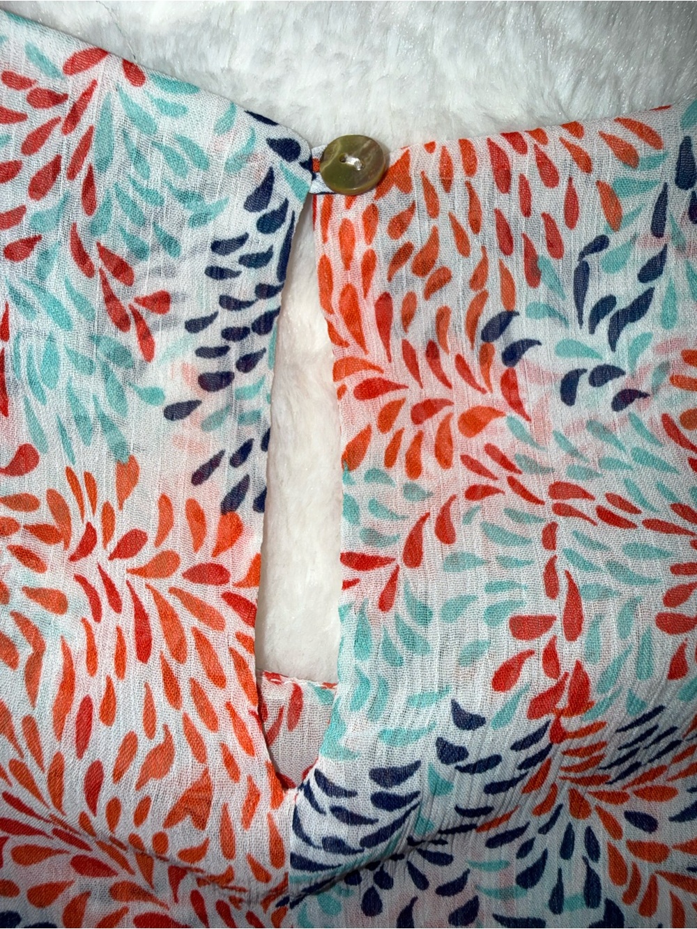 3 x 20$ Fever Coral Navy Aqua Printed Sleeveless Camisole Size S - Picture 6 of 6